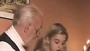 Blonde Teen Girl Drilled By An Old Fart